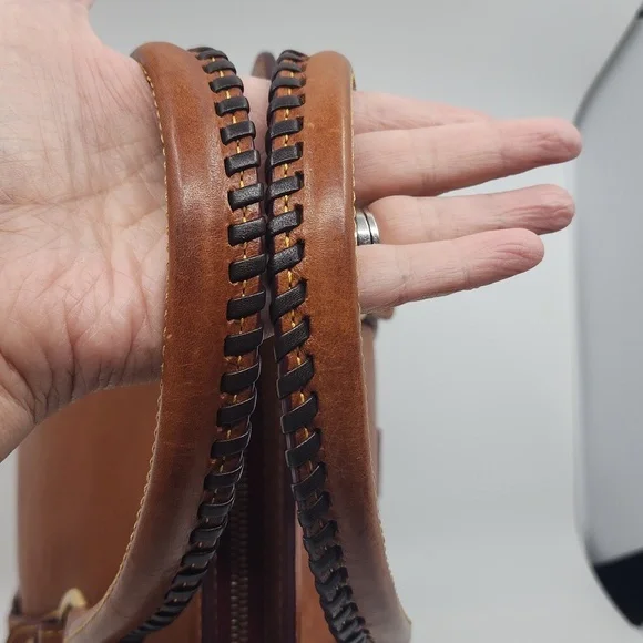 Dooney and Bourke Mitchell Handbag, Whiskey Leather, pre-owned - Picture 9 of 13